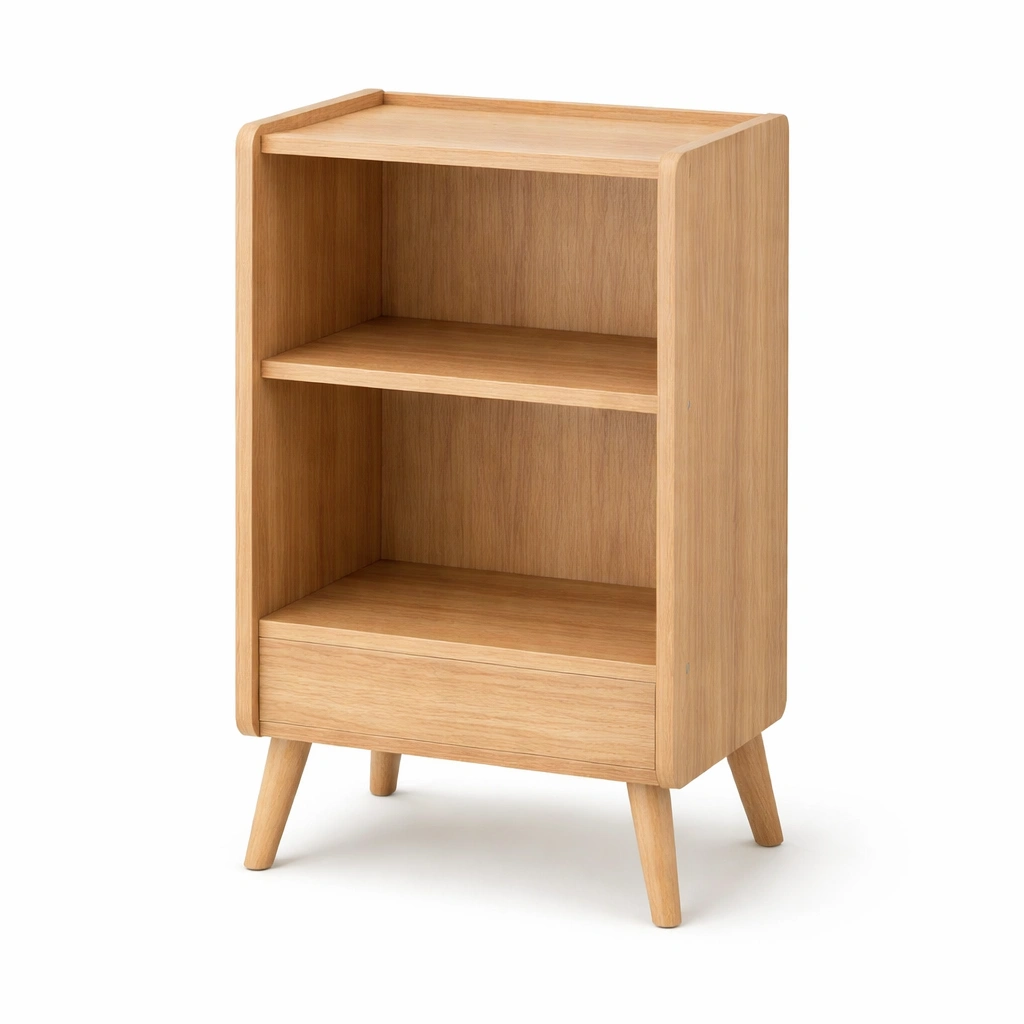 Kompakter Nachttisch mit Ablage und Schublade modernes Design-srivora