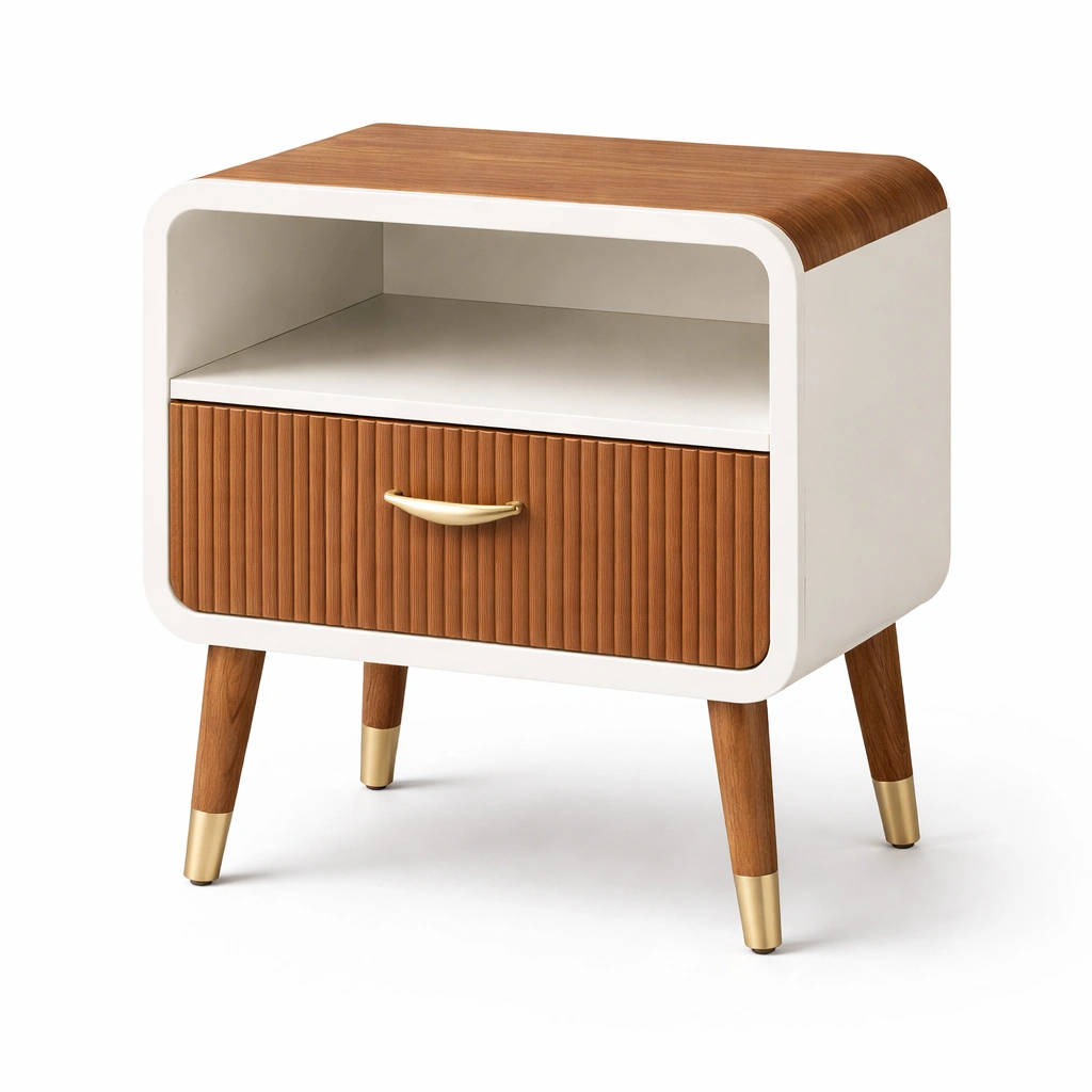 Nachttisch mit Holzrahmen und Schublade modernes Design-srivora