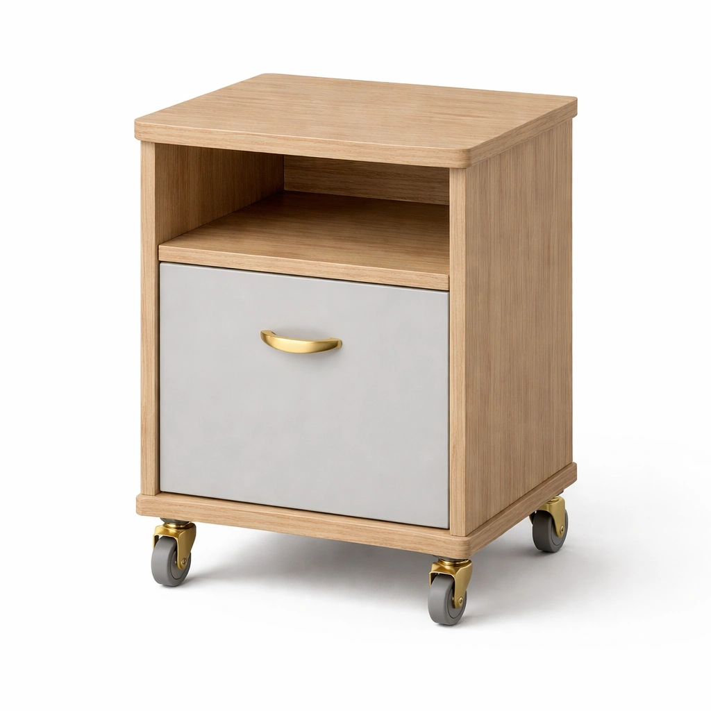 Nachttisch mit Metallgestell und Schublade modernes Design-srivora