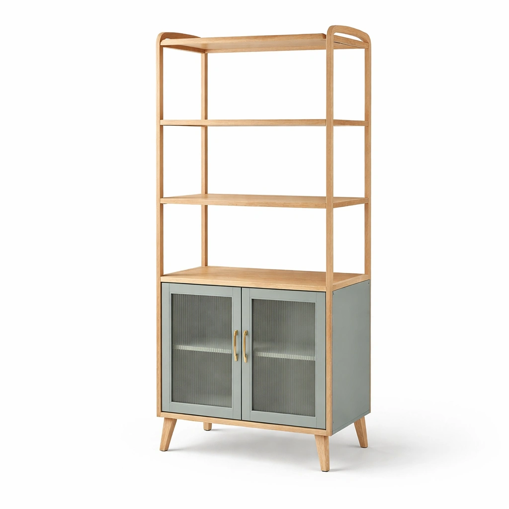 Standregal Holz mit Schrank unten-srivora