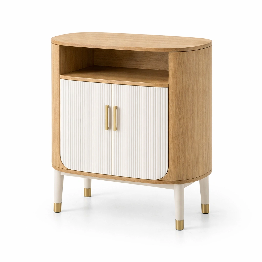 Nachttisch Holz mit offenen Fach-srivora