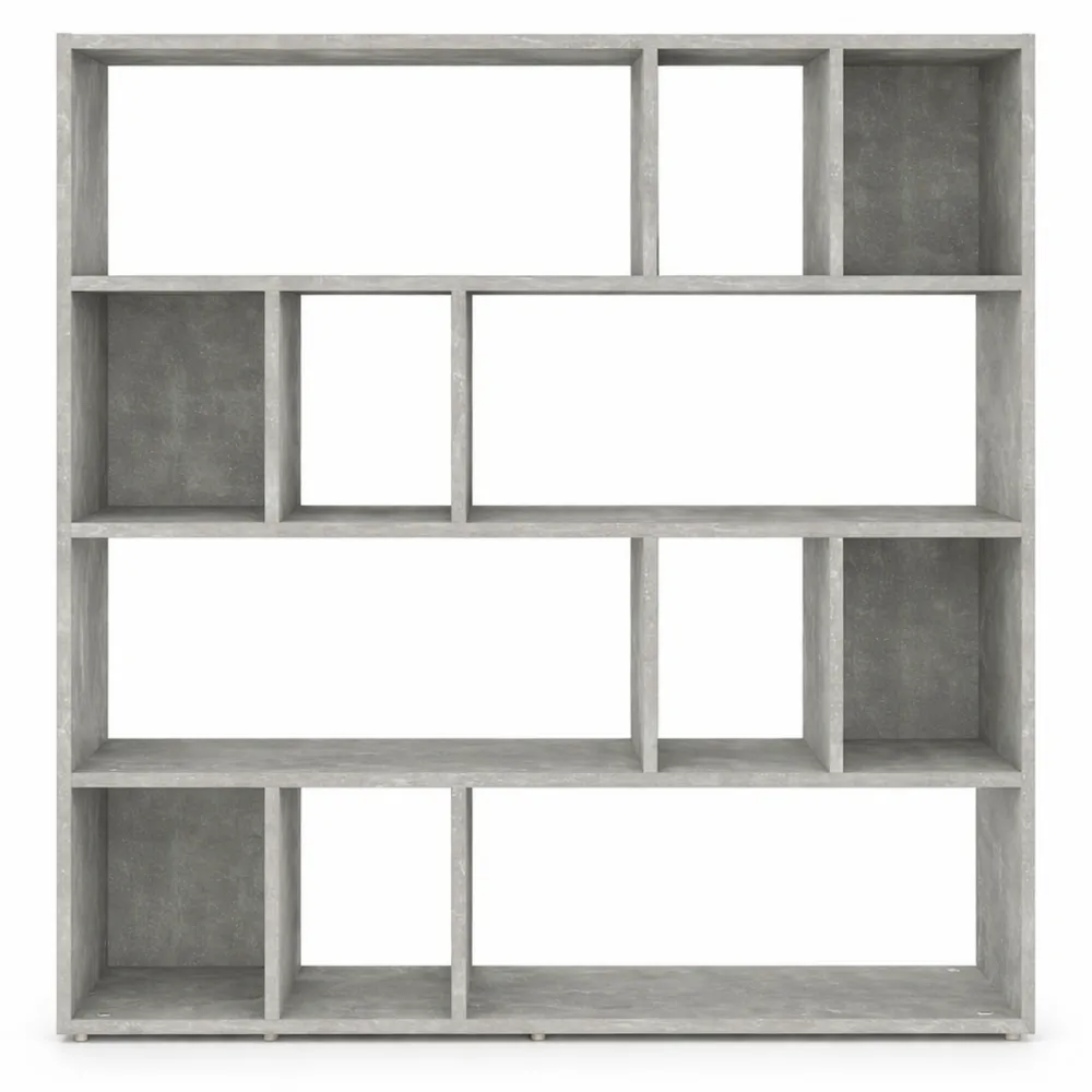 Libreria Divisorio Grigio Cemento Moderno 105x24x102 cm