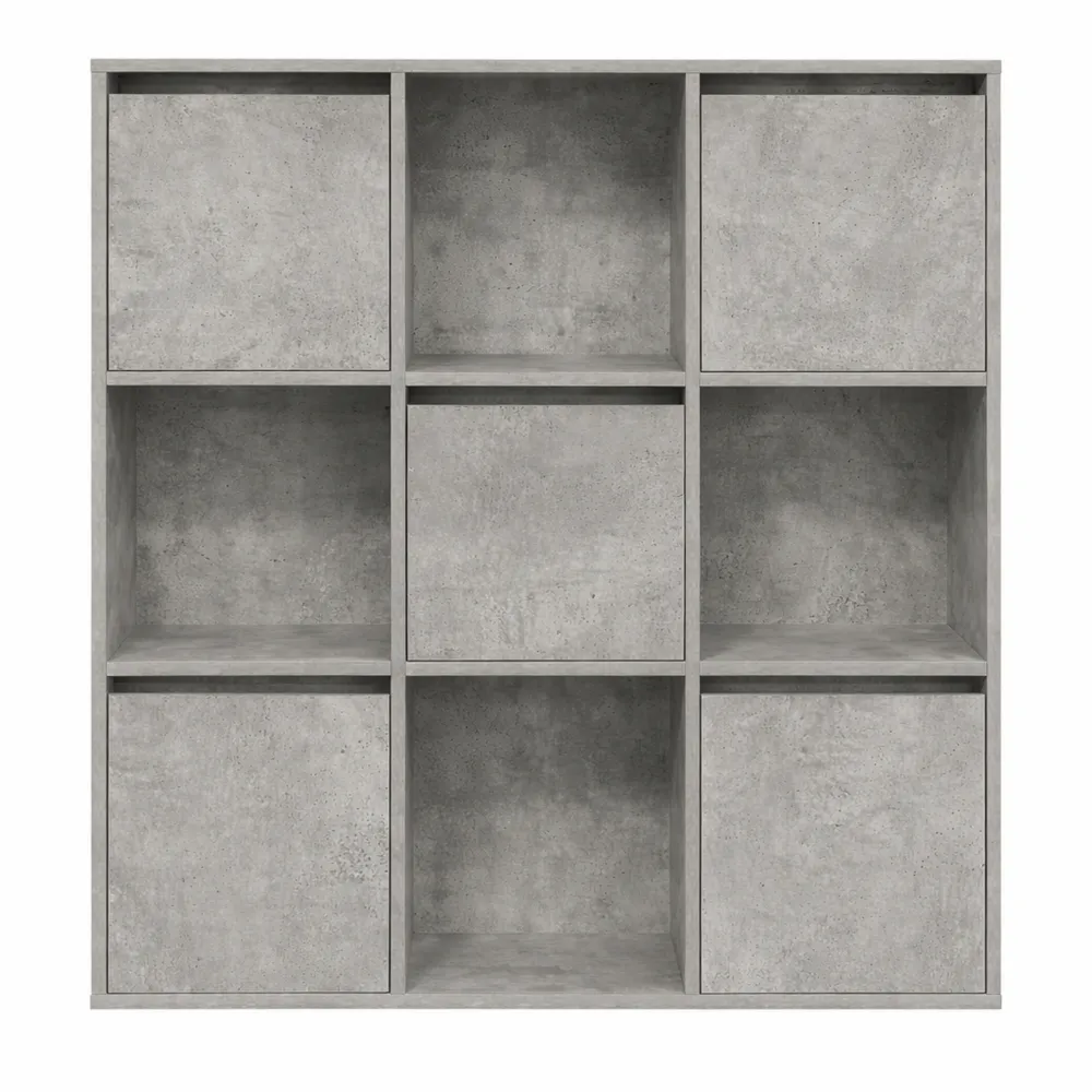 Libreria in Legno Multistrato Grigio Cemento 89x24x101,5 cm