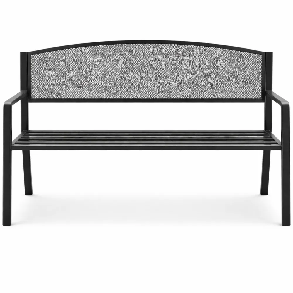 Panchina da Giardino in Metallo per Esterni Max 240kg