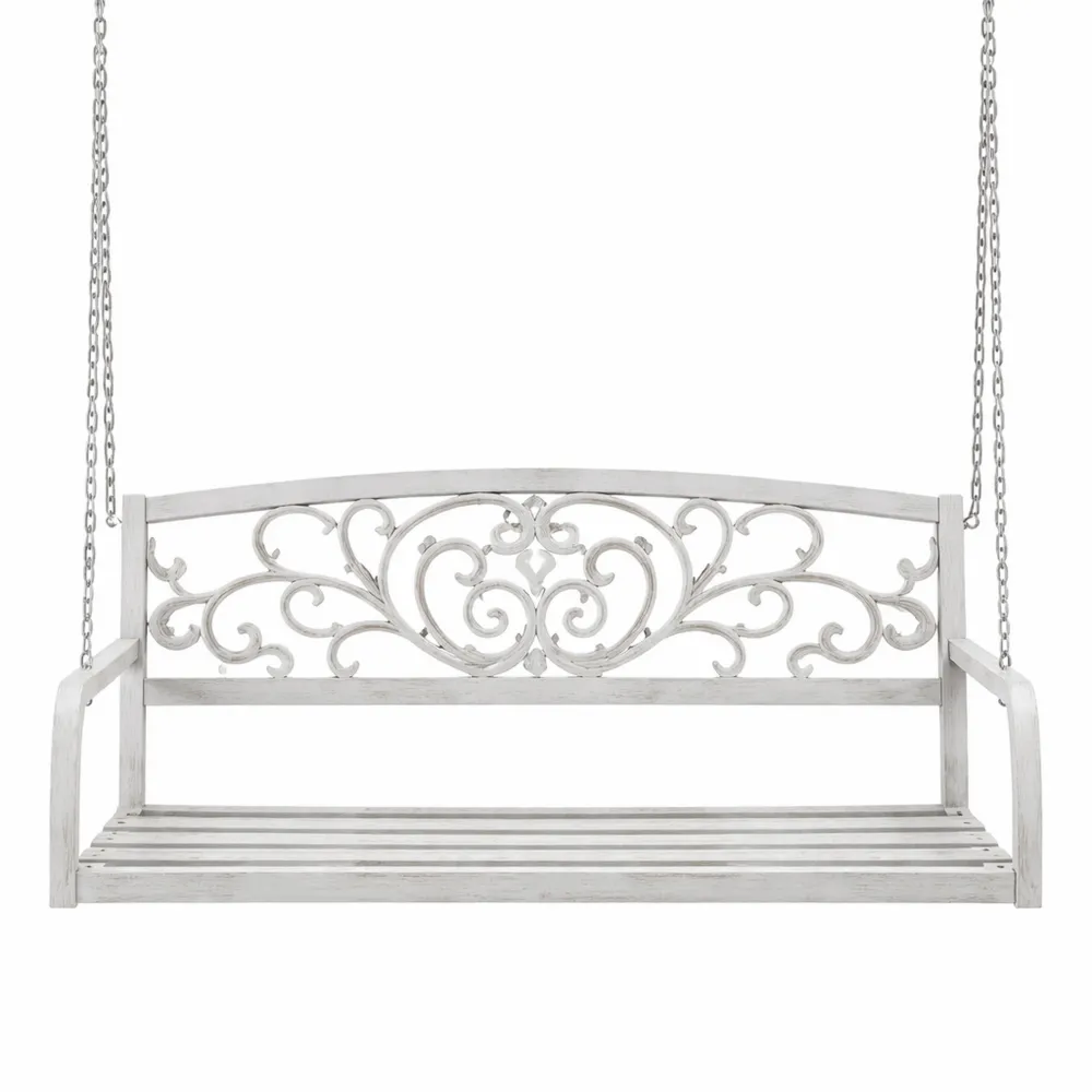 Altalena Sospesa da Giardino per 2 Persone in Metallo