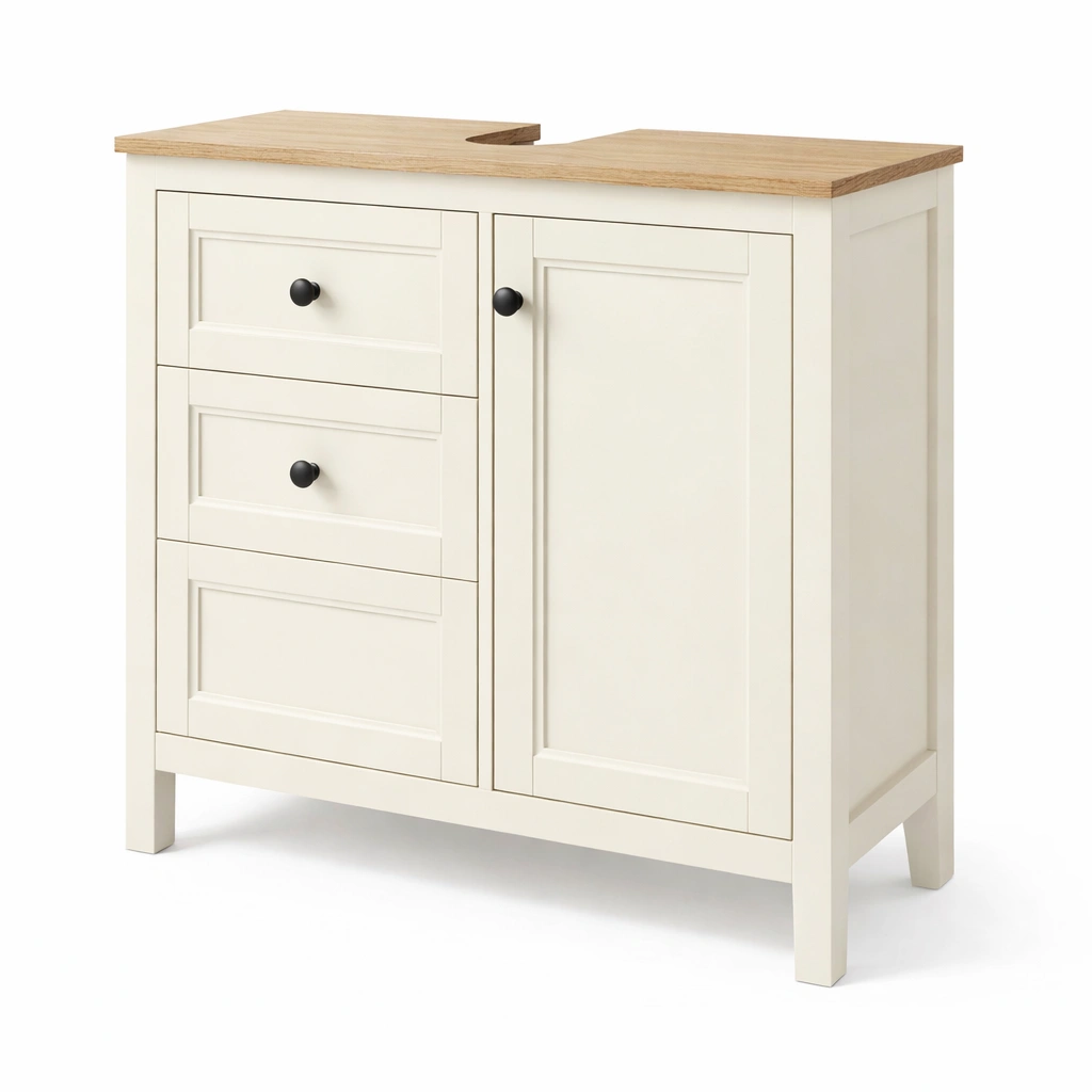 Mobile bagno sottolavabo con cassetti e anta-derlano