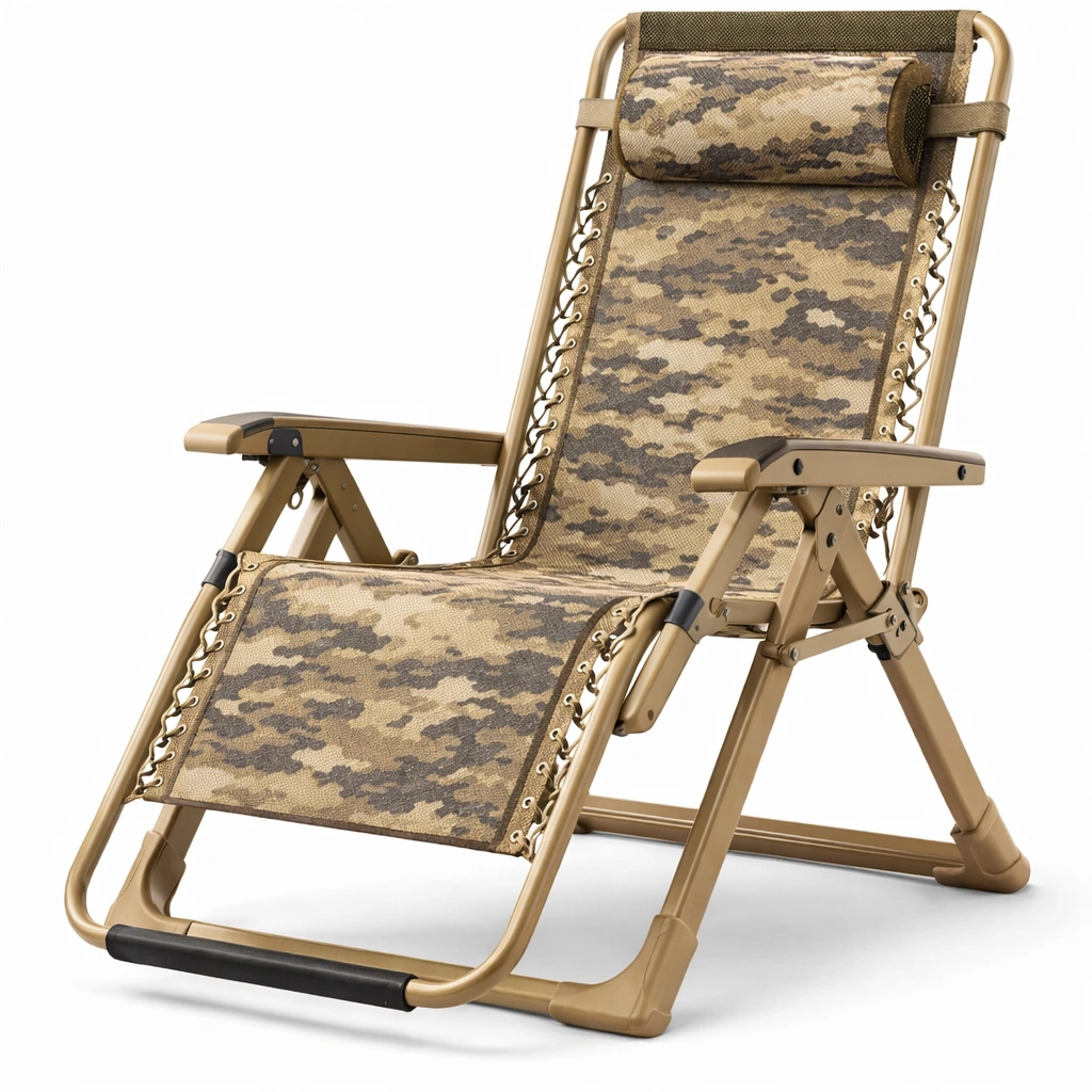 Poltrona da esterno reclinabile pieghevole camouflage-nerlano