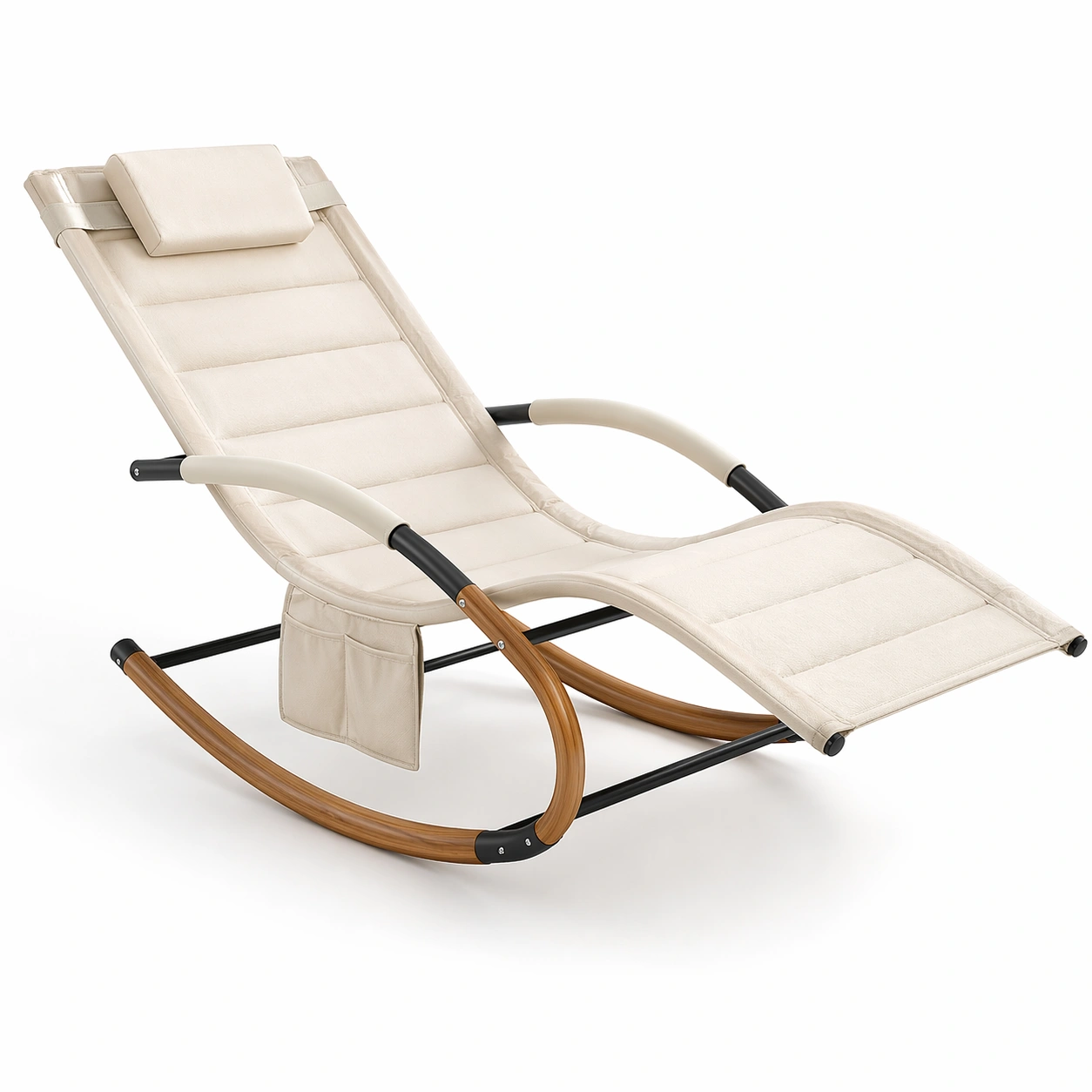 Poltrona da esterno basculante imbottita con struttura curva-nerlano