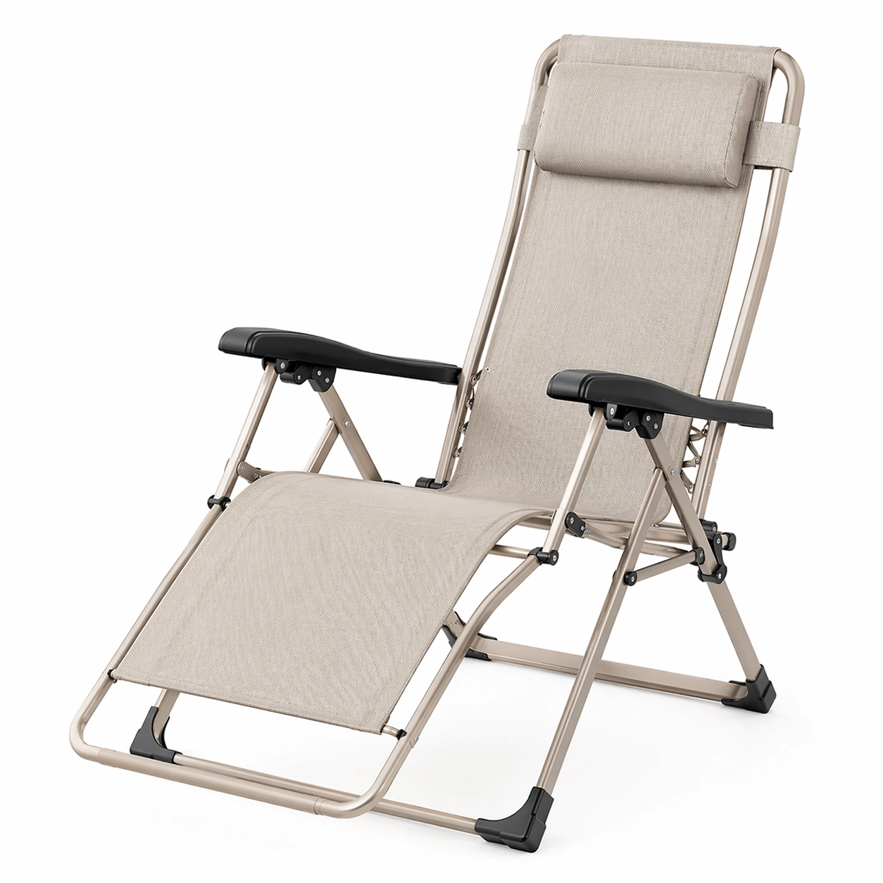 Poltrona da esterno reclinabile pieghevole con braccioli-nerlano