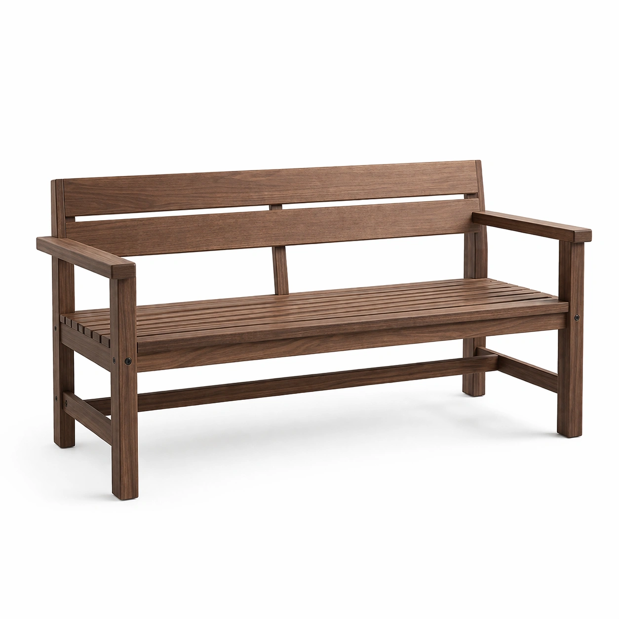 Bank akazienholz braun mit rückenlehne-NESTRENO