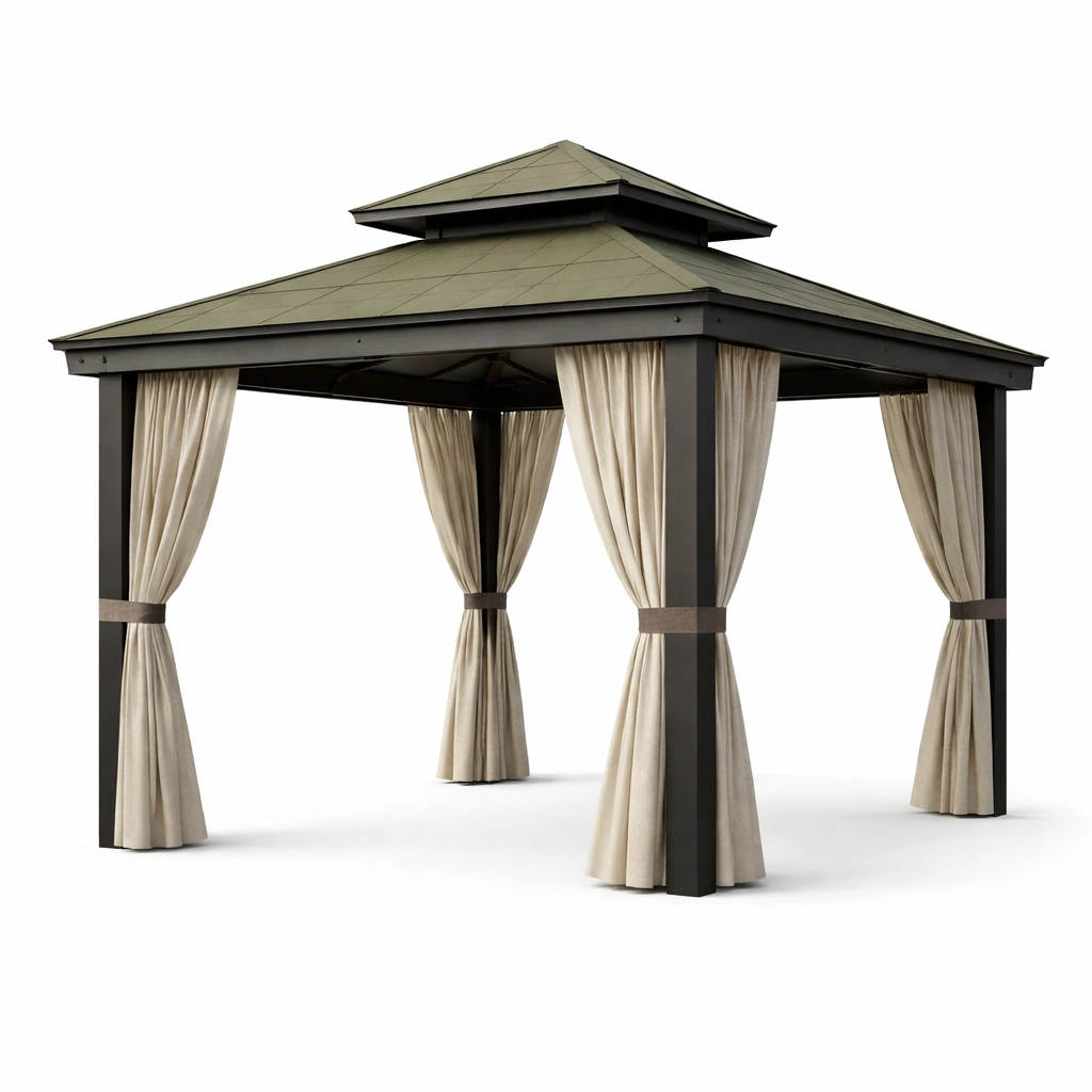 Stahlrahmen polyester beige pavillon-NESTRENO