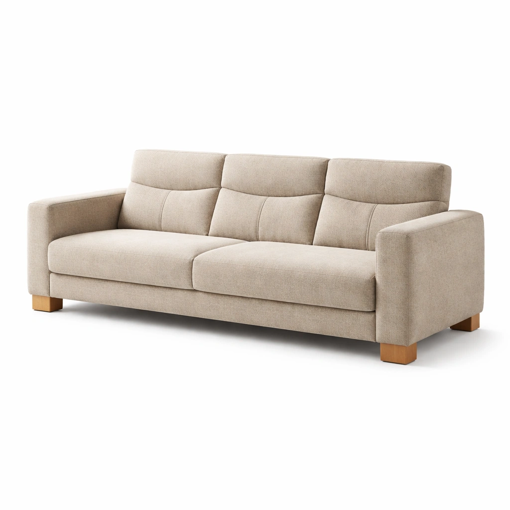 Sofa Stoff Beige-LIVIRIO