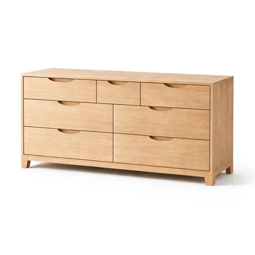 Kommode Holz Mit Schubladen 140x45x75cm-LIVIRIO