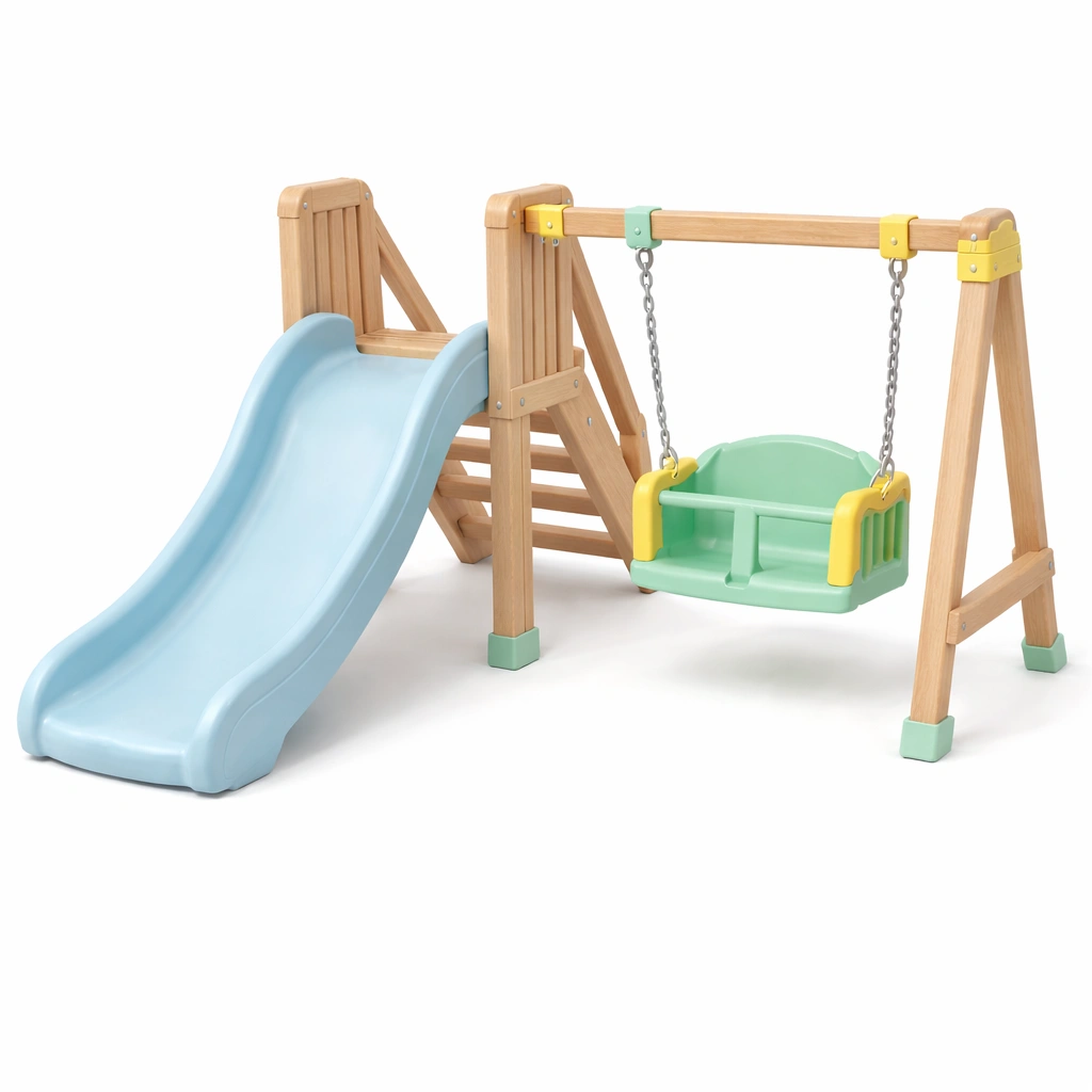 Kinderspielgerät Holz Polyethylen Blau Grün-LIVIRIO