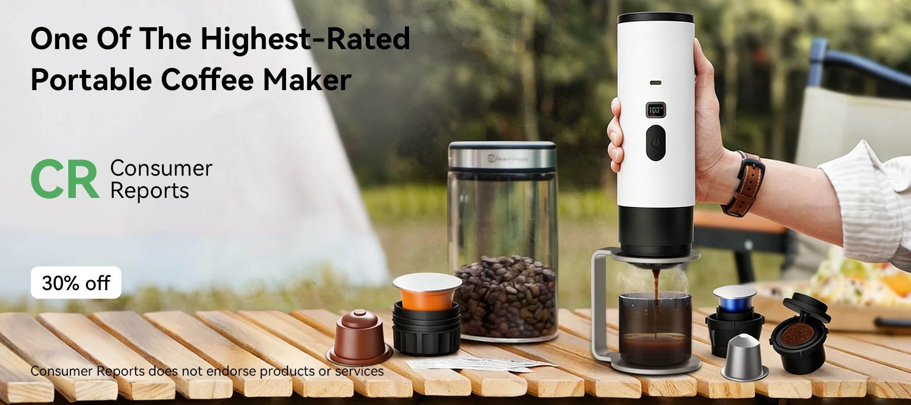 Brivona 3-in-1 Portable Coffee Maker - Image 1