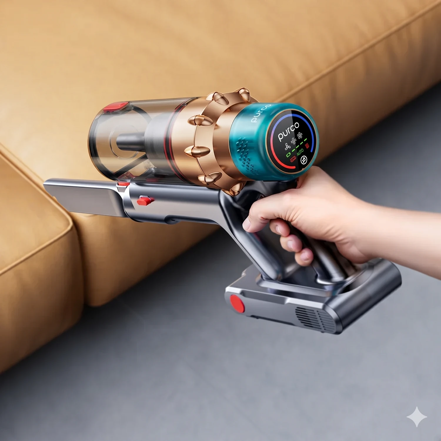 Sofa Gap Cleaning with Long Crevice Tool