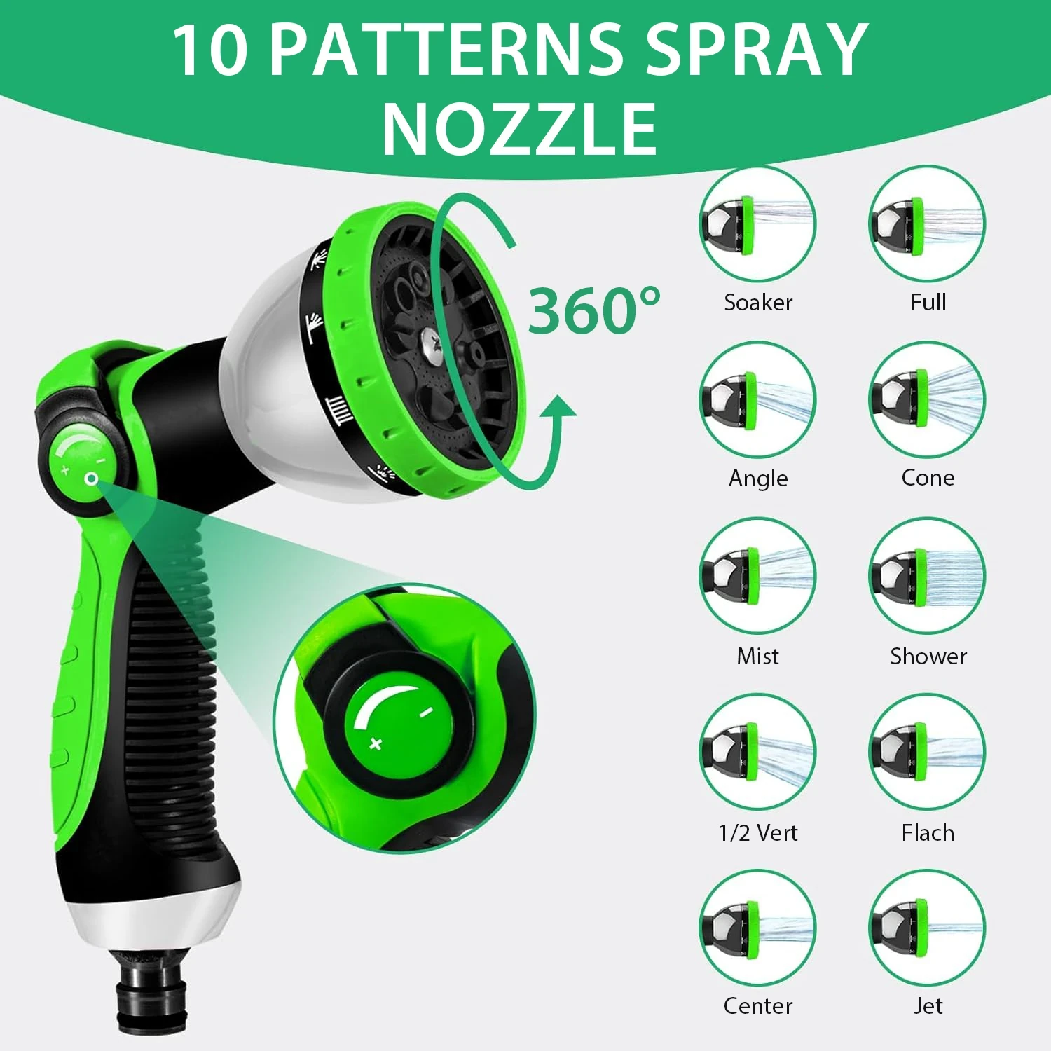 Versatile 10-Function Spray Nozzle