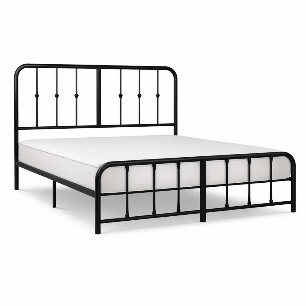 Letto Matrimoniale 160x190 cm in Metallo con Testiera e Doghe Incluse-Onynest