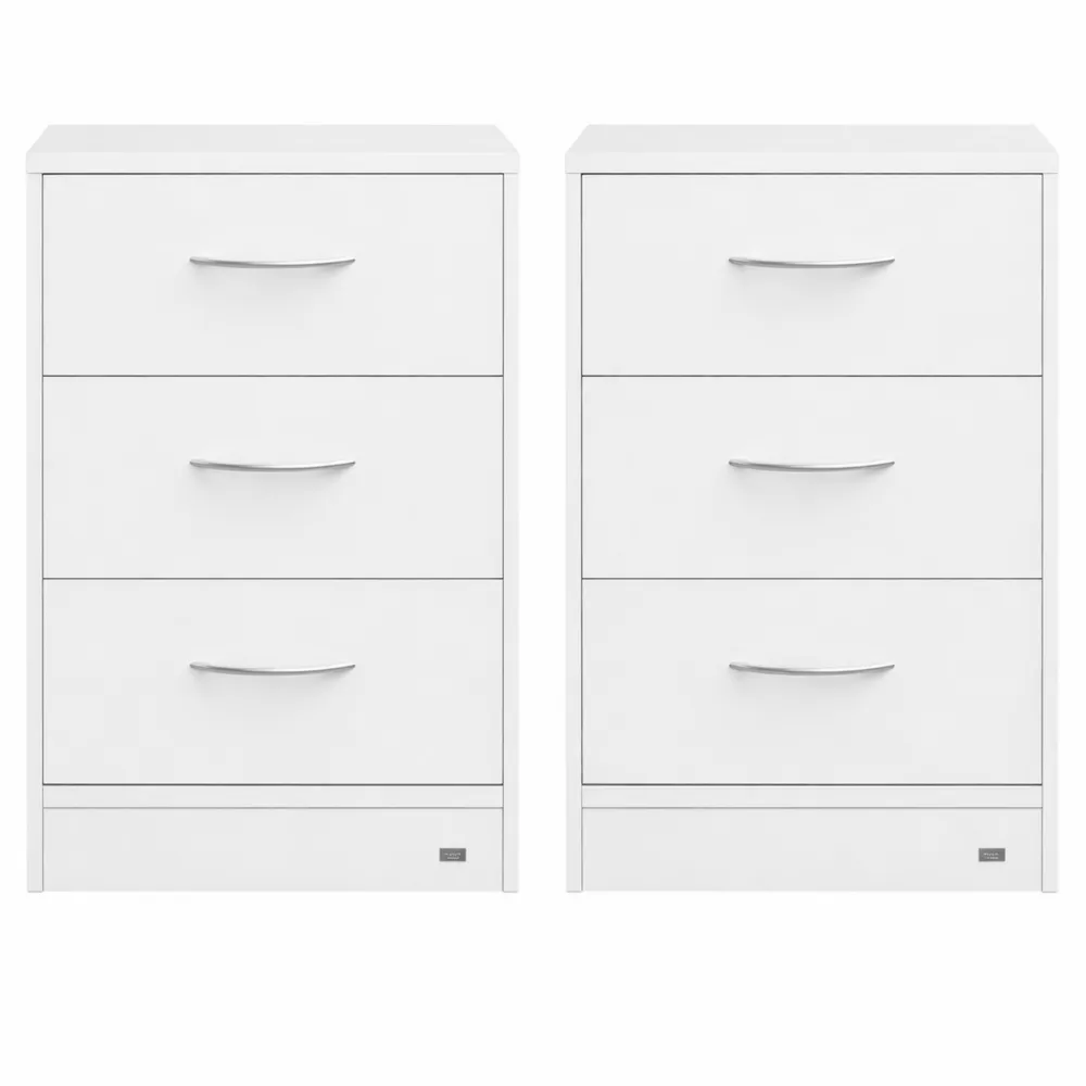 Set di Comodini in Legno a 3 Cassetti-Onynest