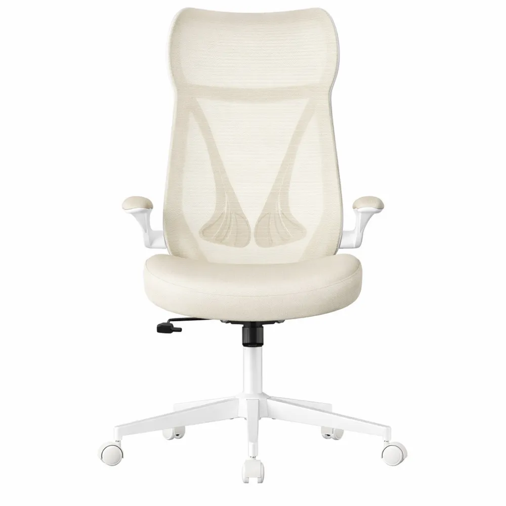 Sedia da Ufficio Ergonomica con Braccioli Ribaltabili e Poggiatesta-Villawarm