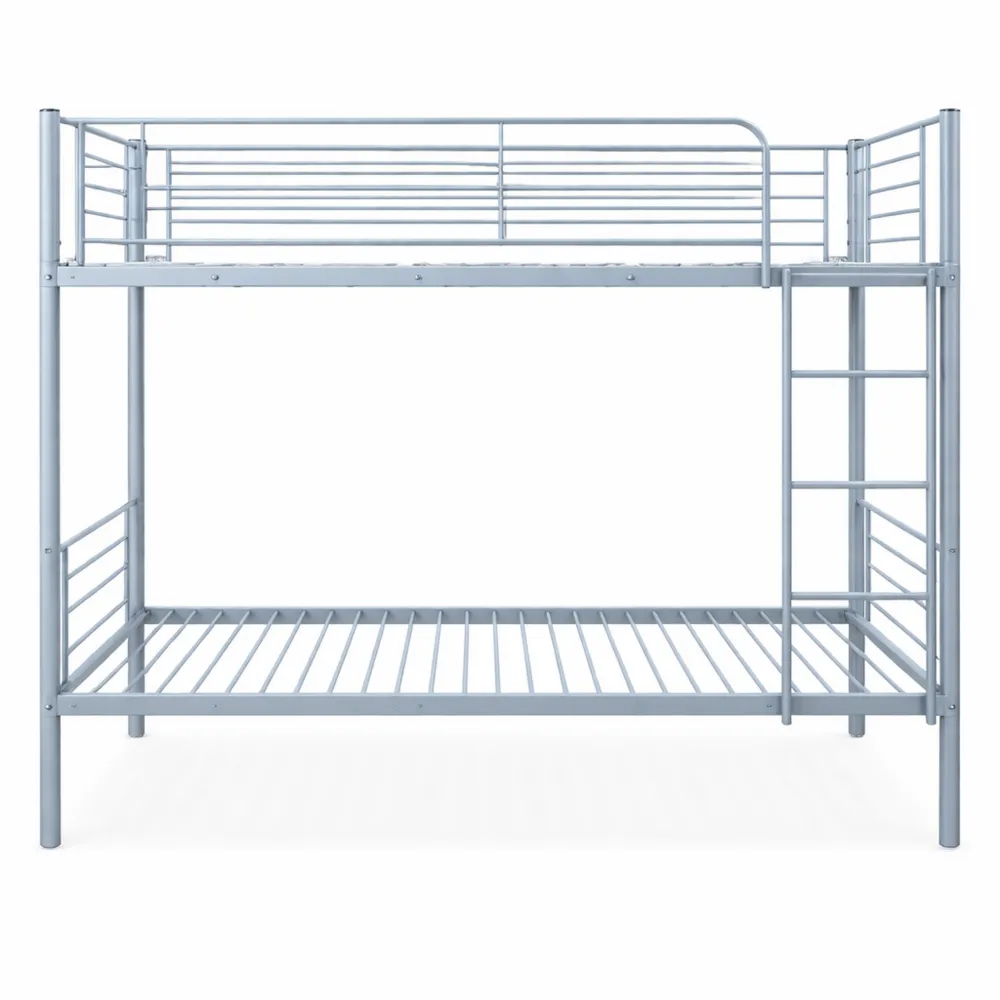 Letto a castello in metallo con rete a doghe, convertibile in lettini singoli-Villawarm