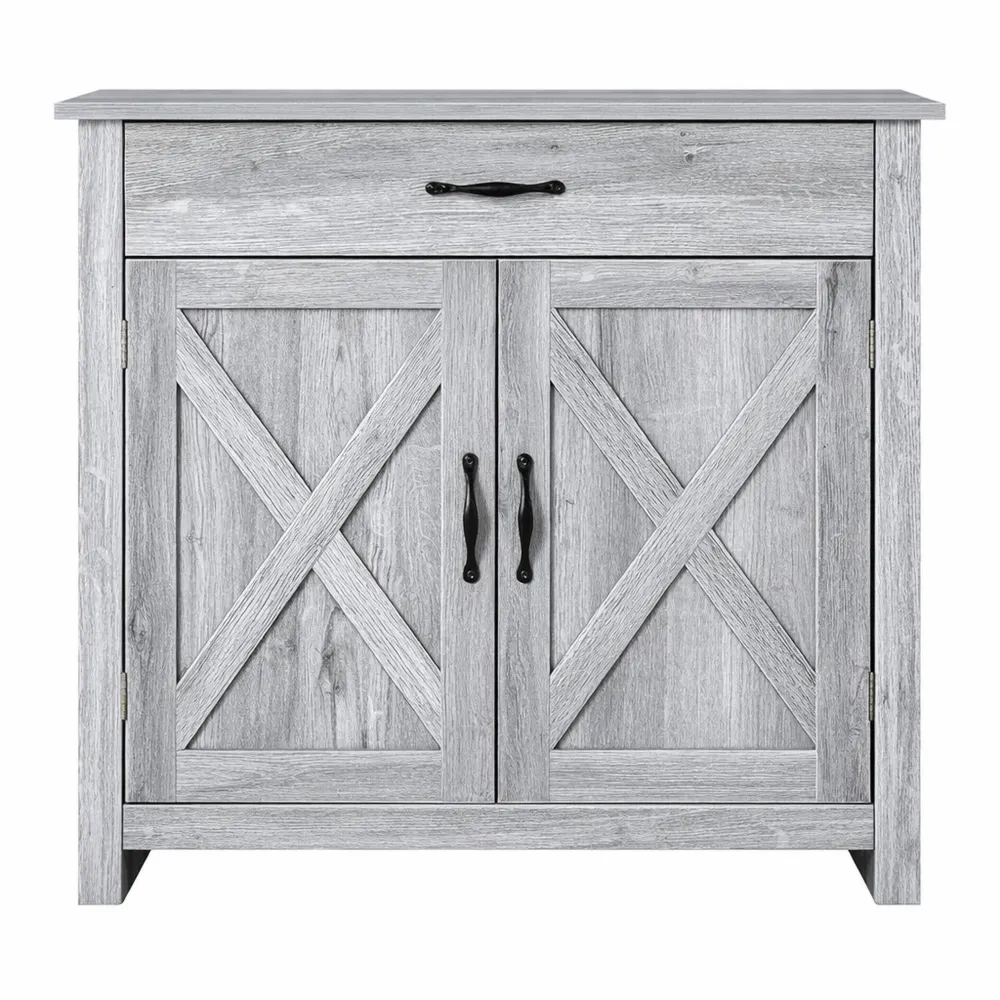 Credenza da Cucina Stile Country con Armadietto e Cassetto-Villawarm