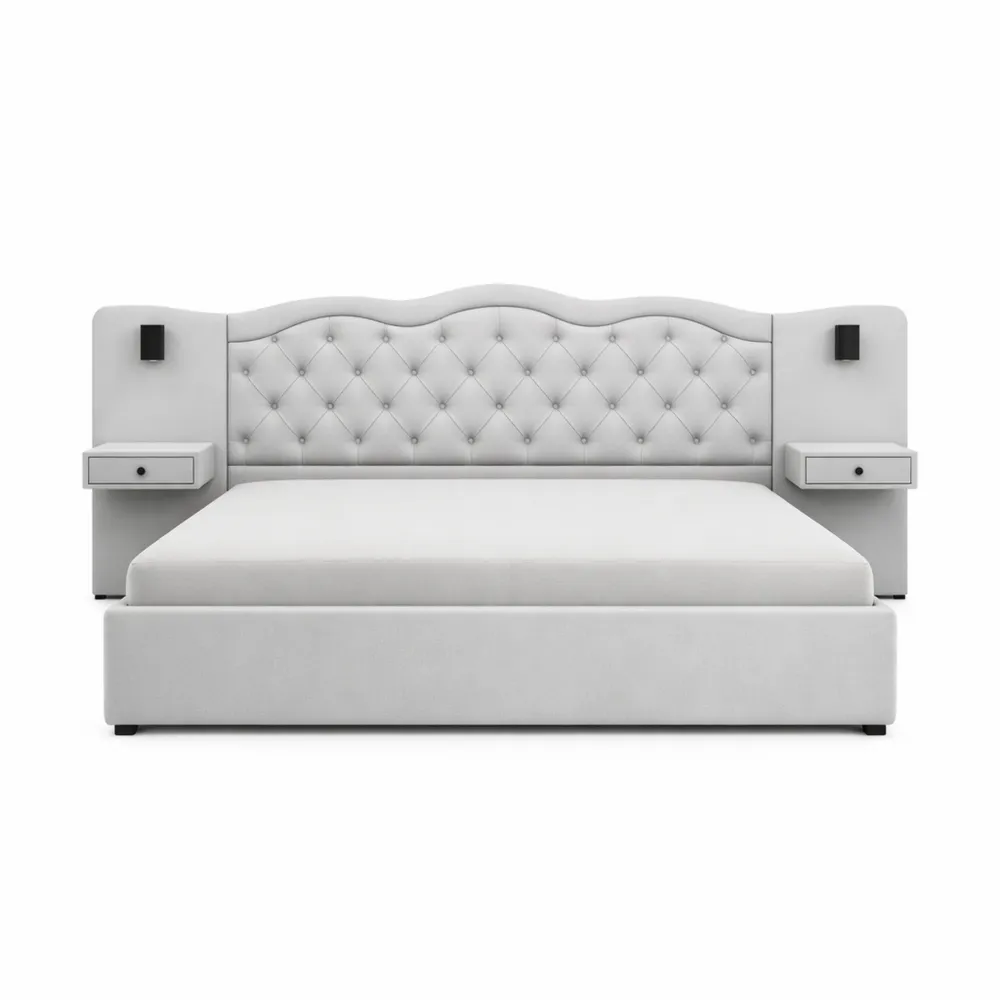 Letto Matrimoniale 180x200 cm con Contenitore e Testata con Cassetti-Villawarm