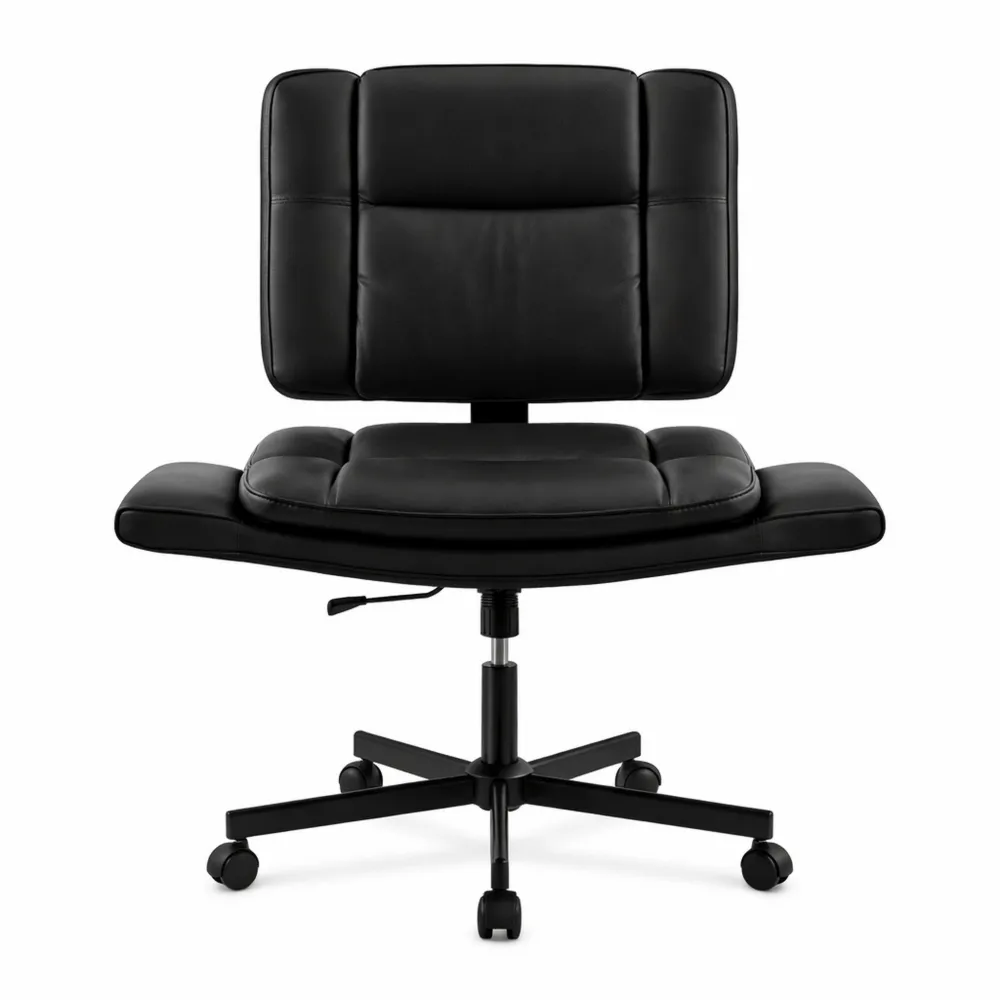 Sedia da ufficio regolabile in pelle PU con cuscino ampio-Villawarm