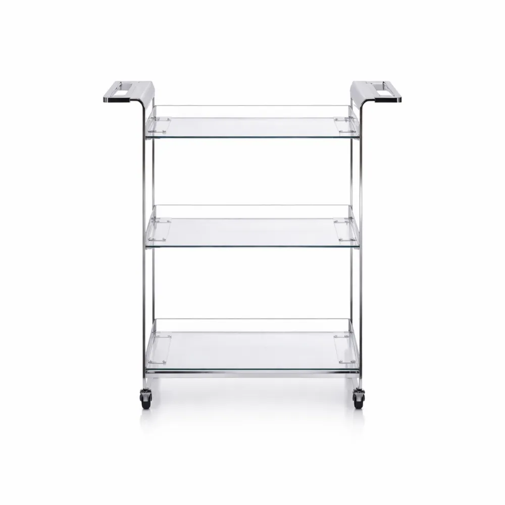 Carrello Trasparente con Ruote per Cucina e Soggiorno