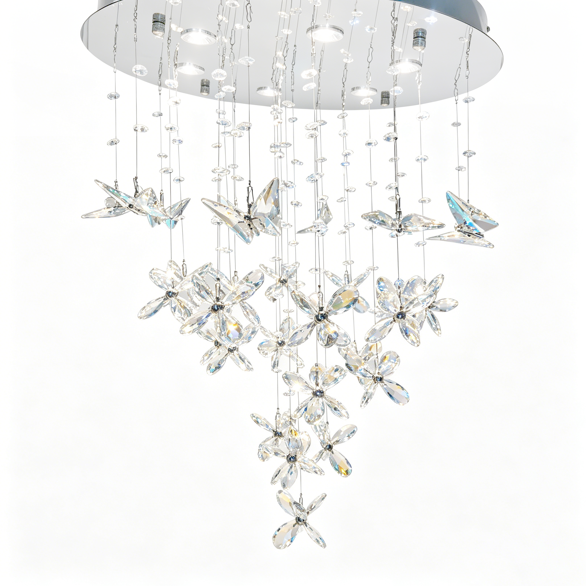 Ethereal Butterfly Crystal Chandelier