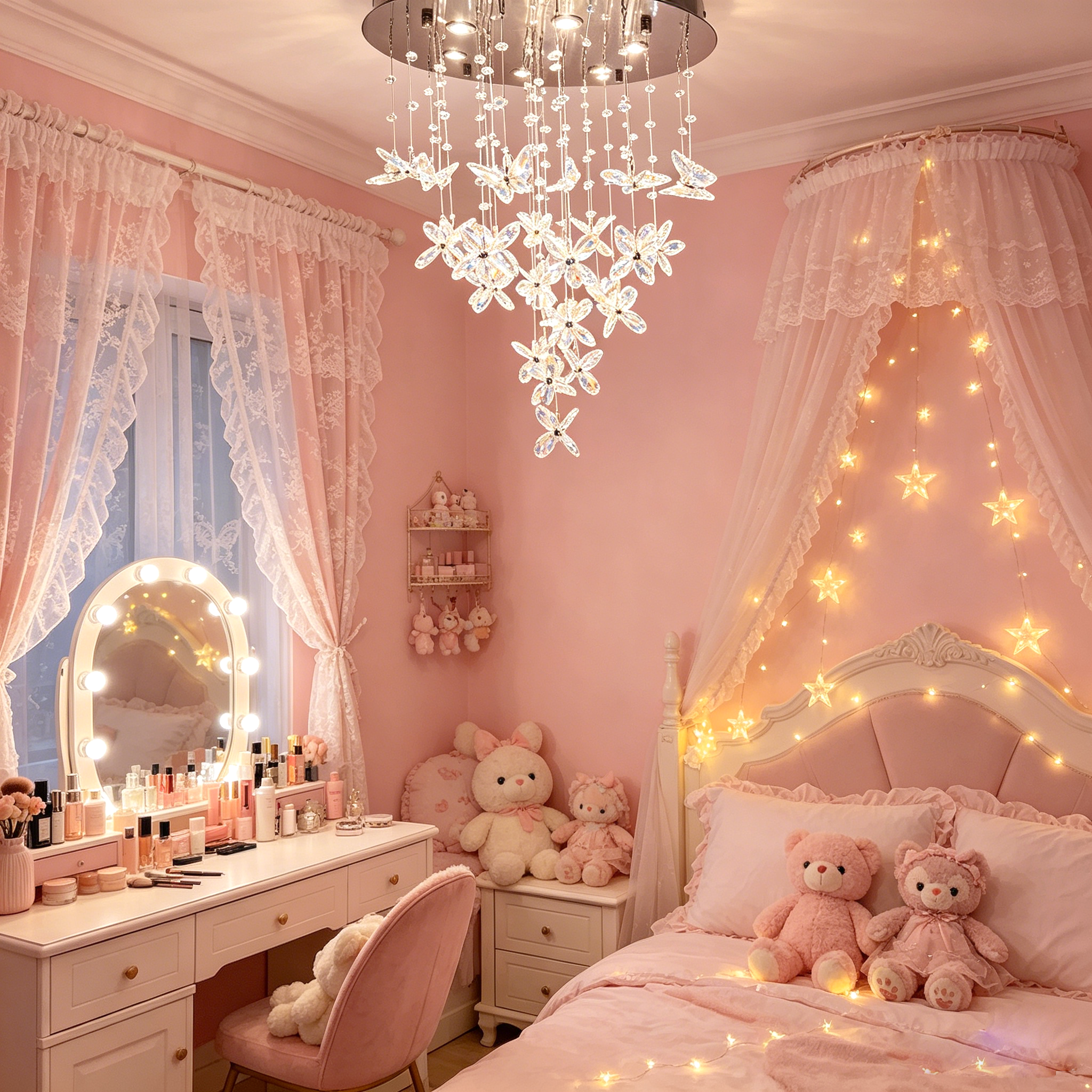 Ethereal Butterfly Crystal Chandelier