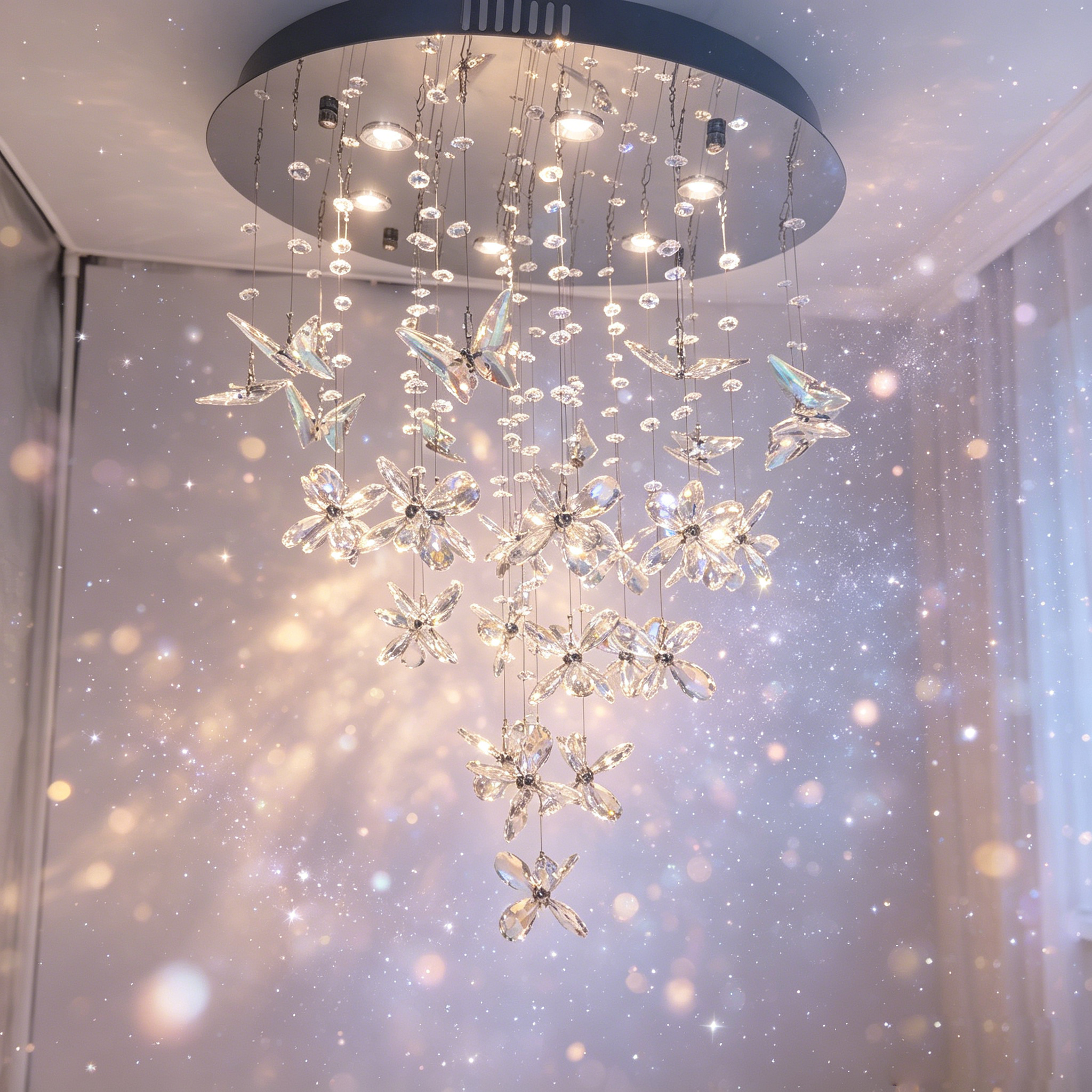 Ethereal Butterfly Crystal Chandelier