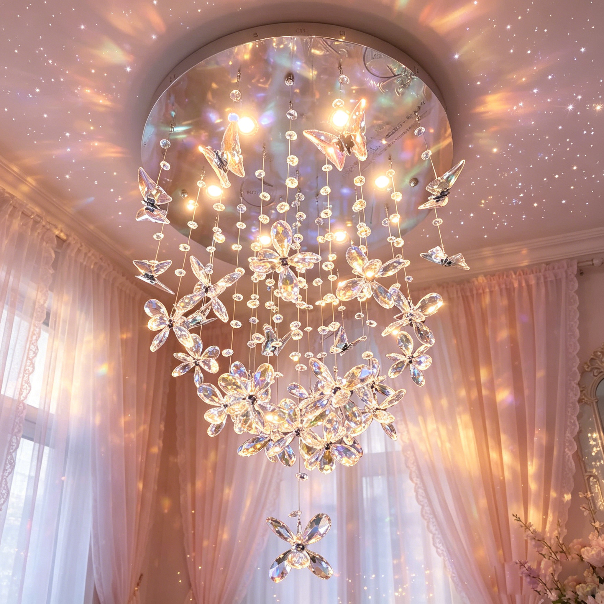 Ethereal Butterfly Crystal Chandelier