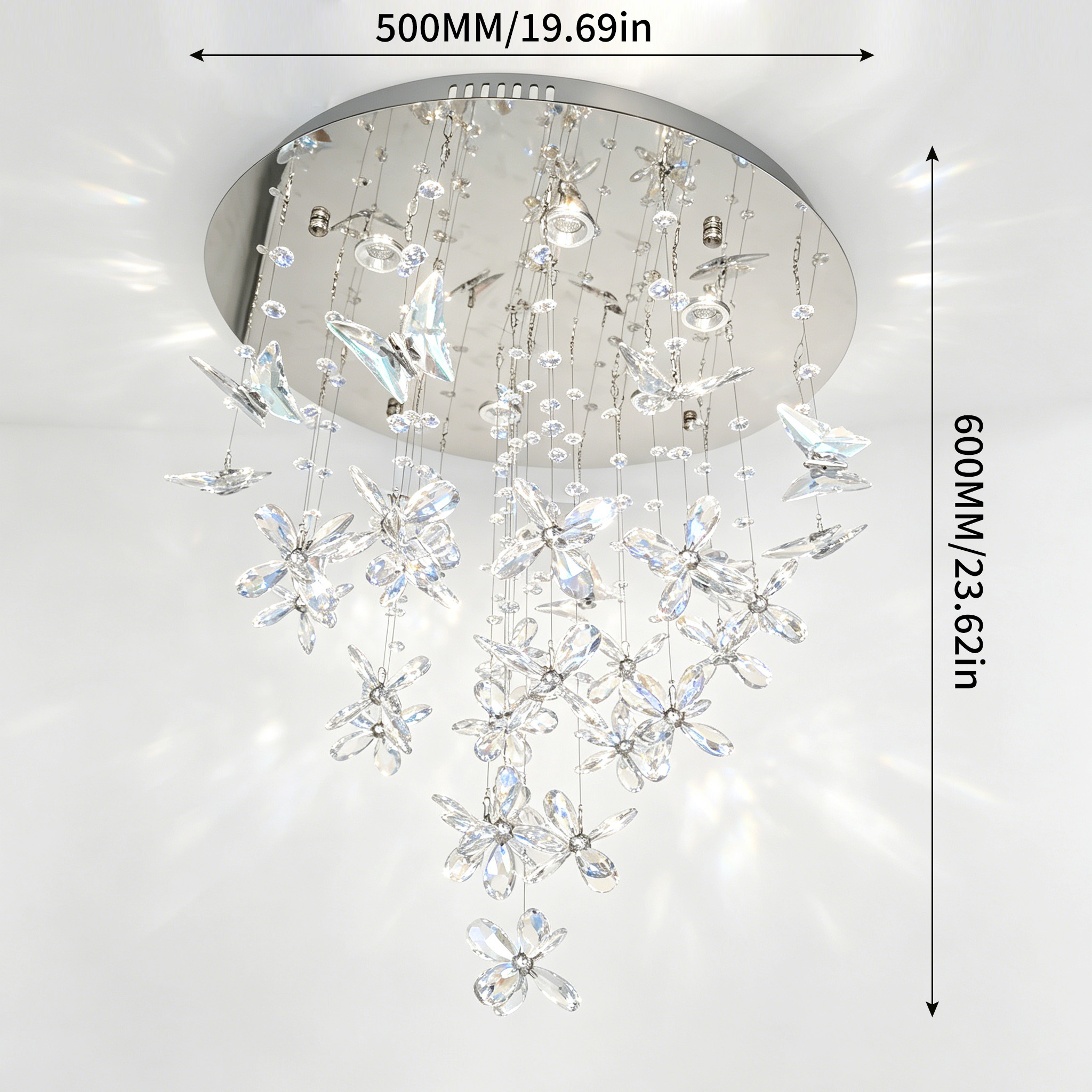 Ethereal Butterfly Crystal Chandelier
