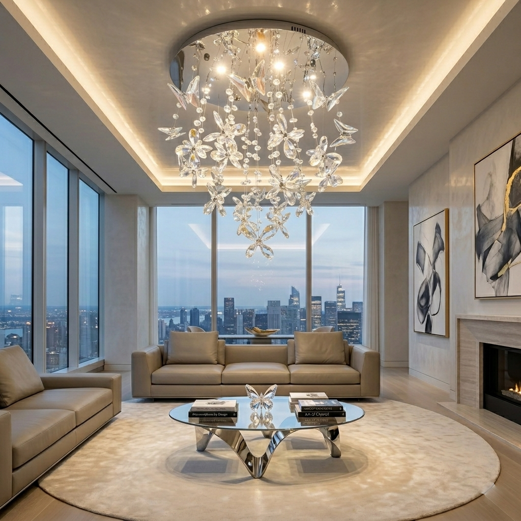 Ethereal Butterfly Crystal Chandelier