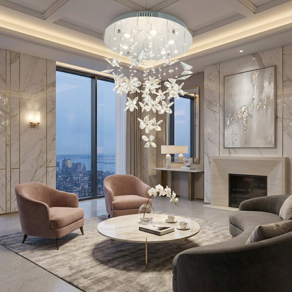 Ethereal Butterfly Crystal Chandelier