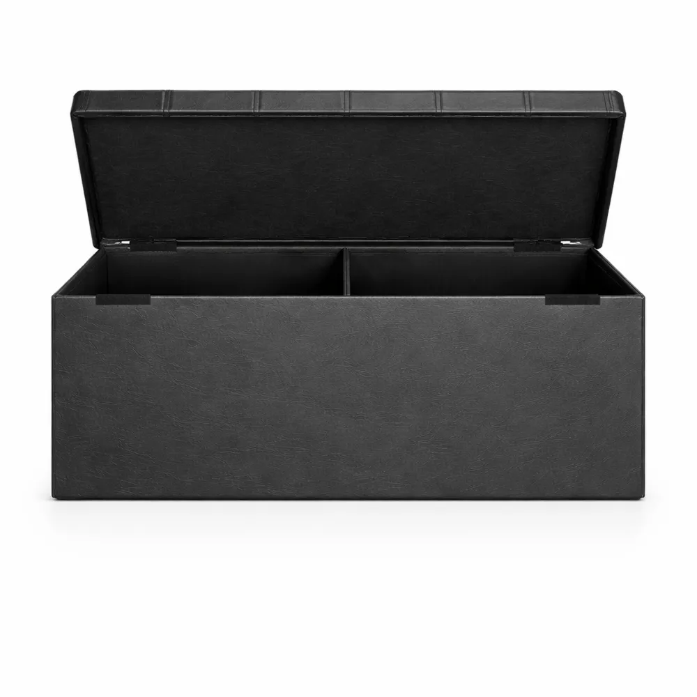 Cassapanca Contenitore Pieghevole 115x40x40cm, Pouf 131 L, Scatola Portaoggetti Salvaspazio