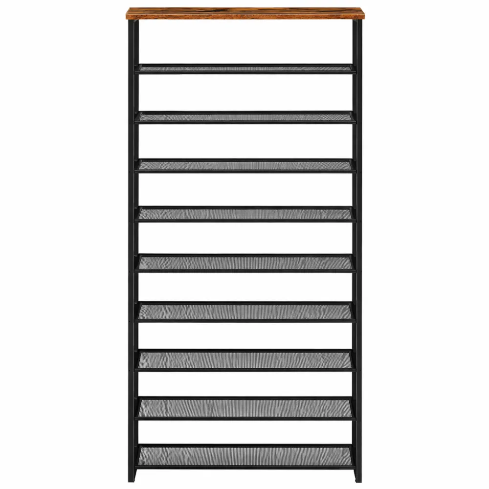 Scarpiera Grande a 10 Livelli in Metallo, Capacità Fino a 30 Paia, per Ingresso e Corridoio