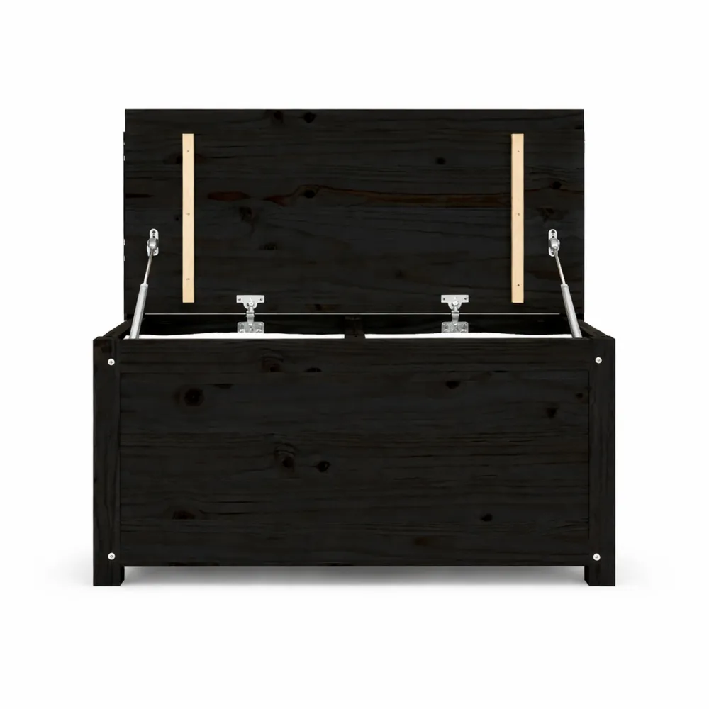 Panca Imbottita in Legno di Pino 80x41x77 cm per Camera e Salotto