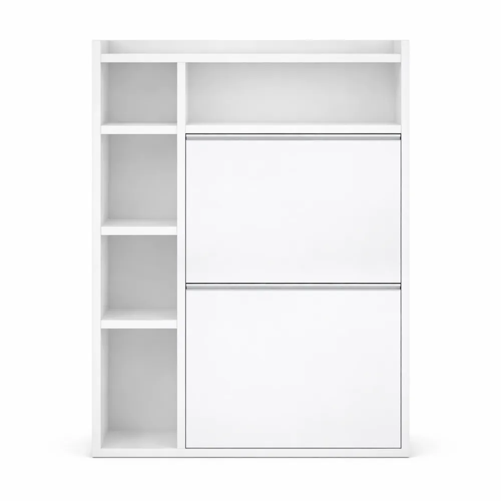 Mobile Salvaspazio con Ante a Ribalta e Scomparti Regolabili per Scarpe