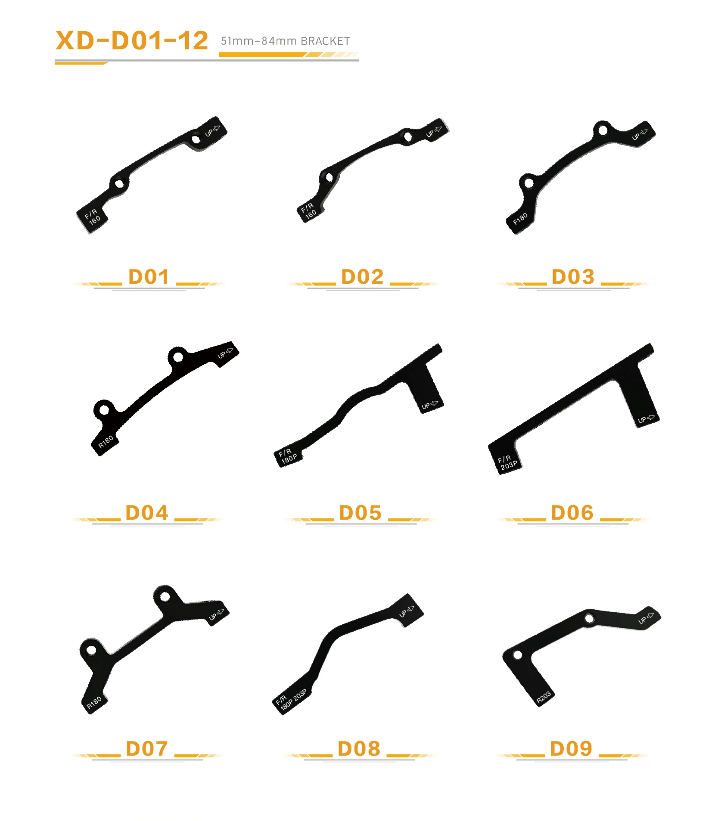 XOD Official CNC Brake Adapters | 51-74mm (X) & 51-84mm (D) Spacing