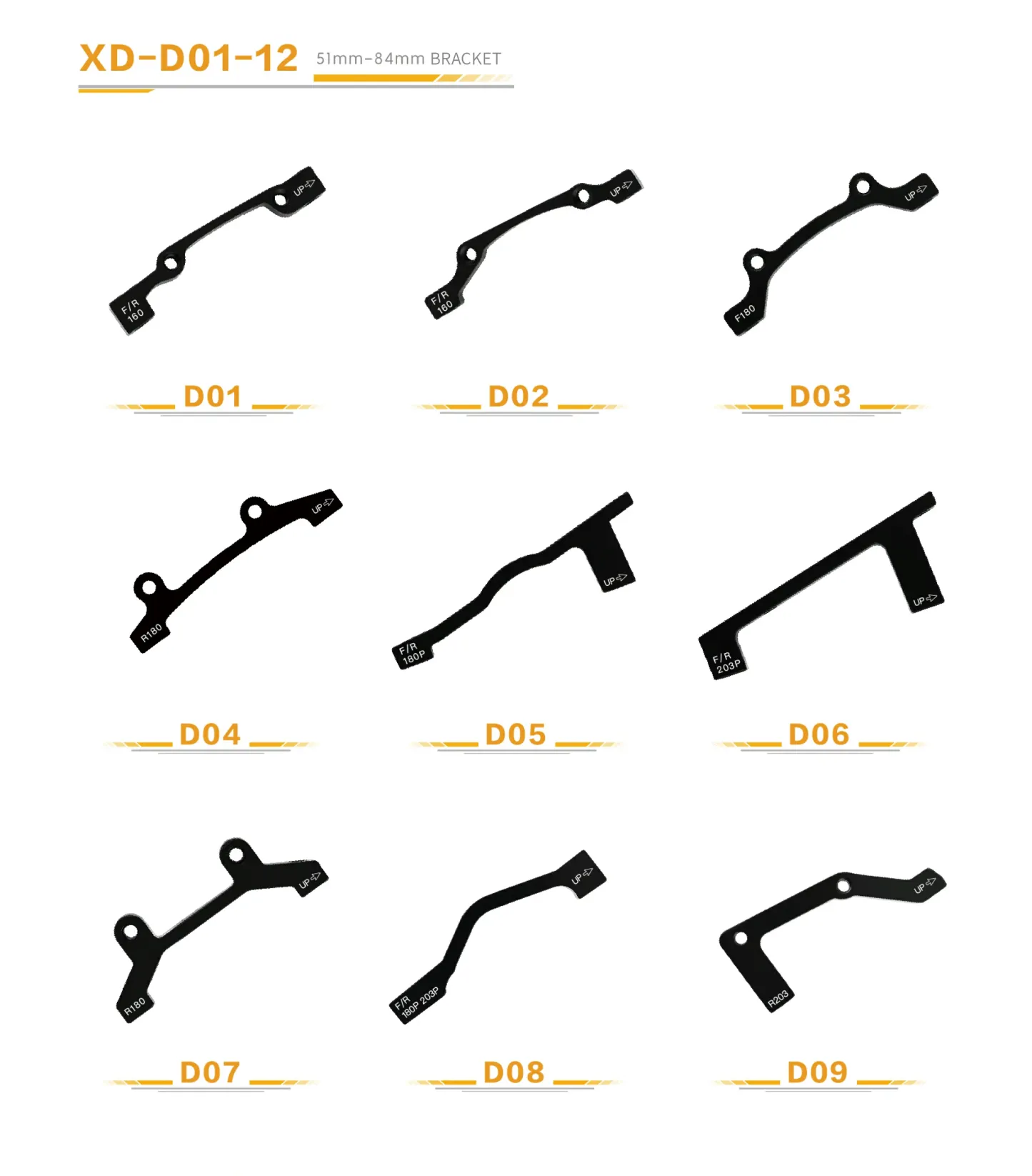 XOD Official CNC Brake Adapters | 51-74mm (X) & 51-84mm (D) Spacing