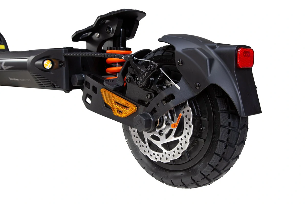 KuKirin G2 Master rear brake disc on left side using XOD H880 hydraulic brake