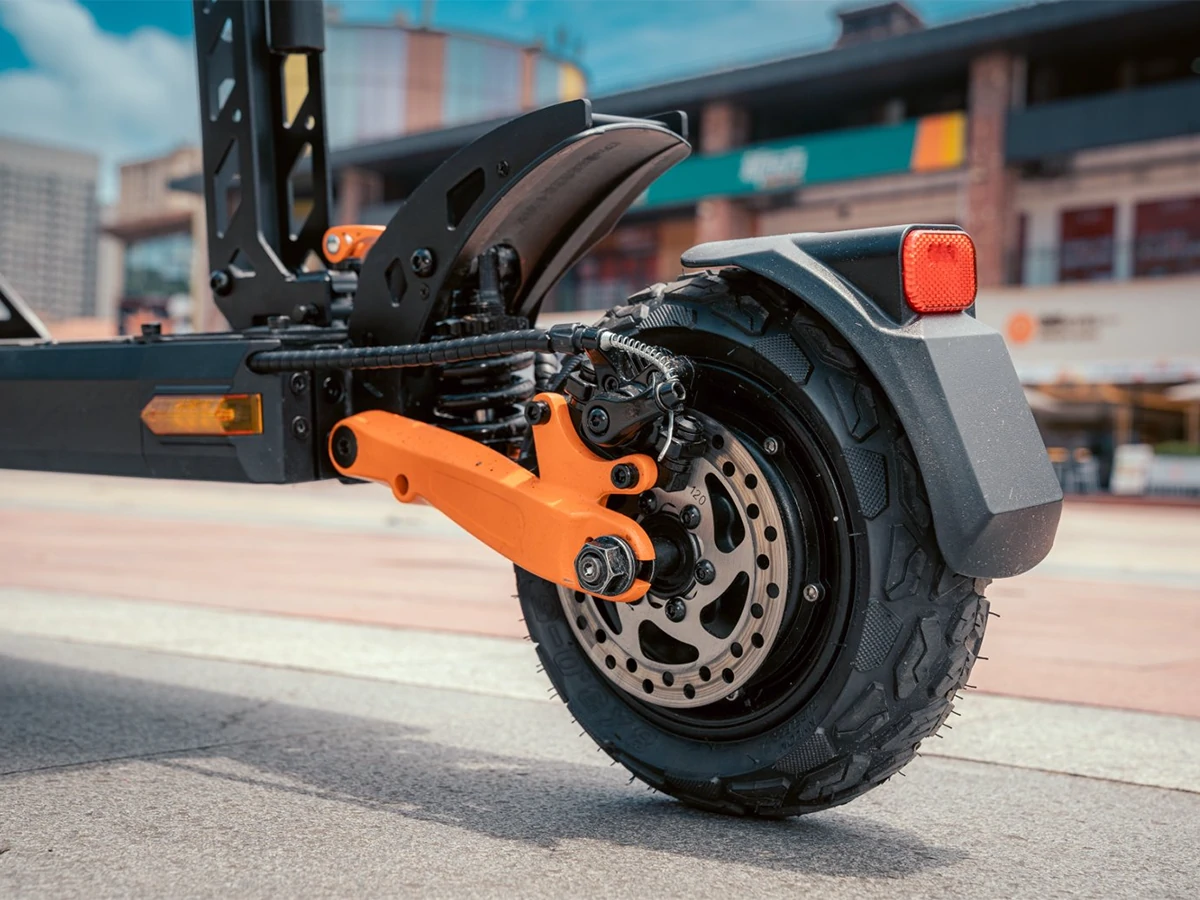 KuKirin G2 Pro rear wheel left brake disc layout