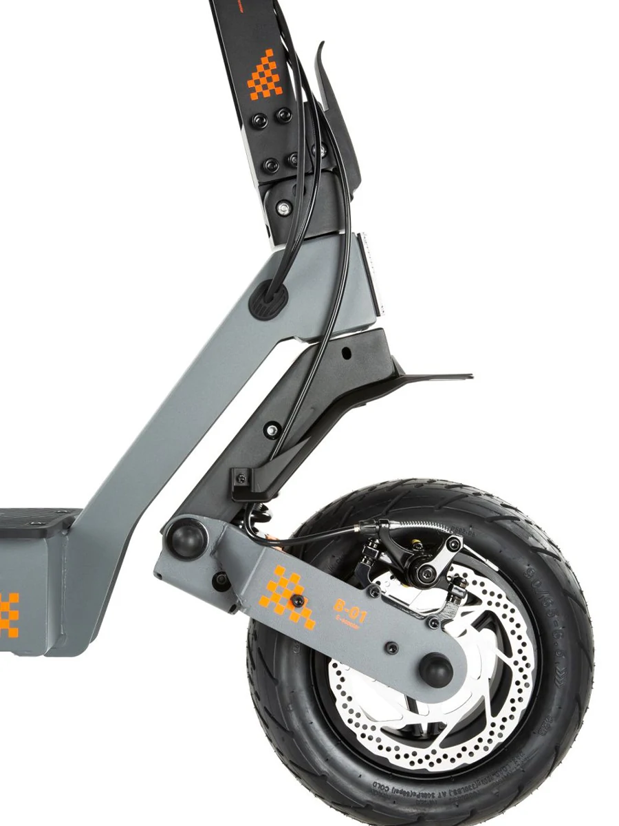 KuKirin G4 front wheel with single-arm suspension and right-side disc using XOD H880
