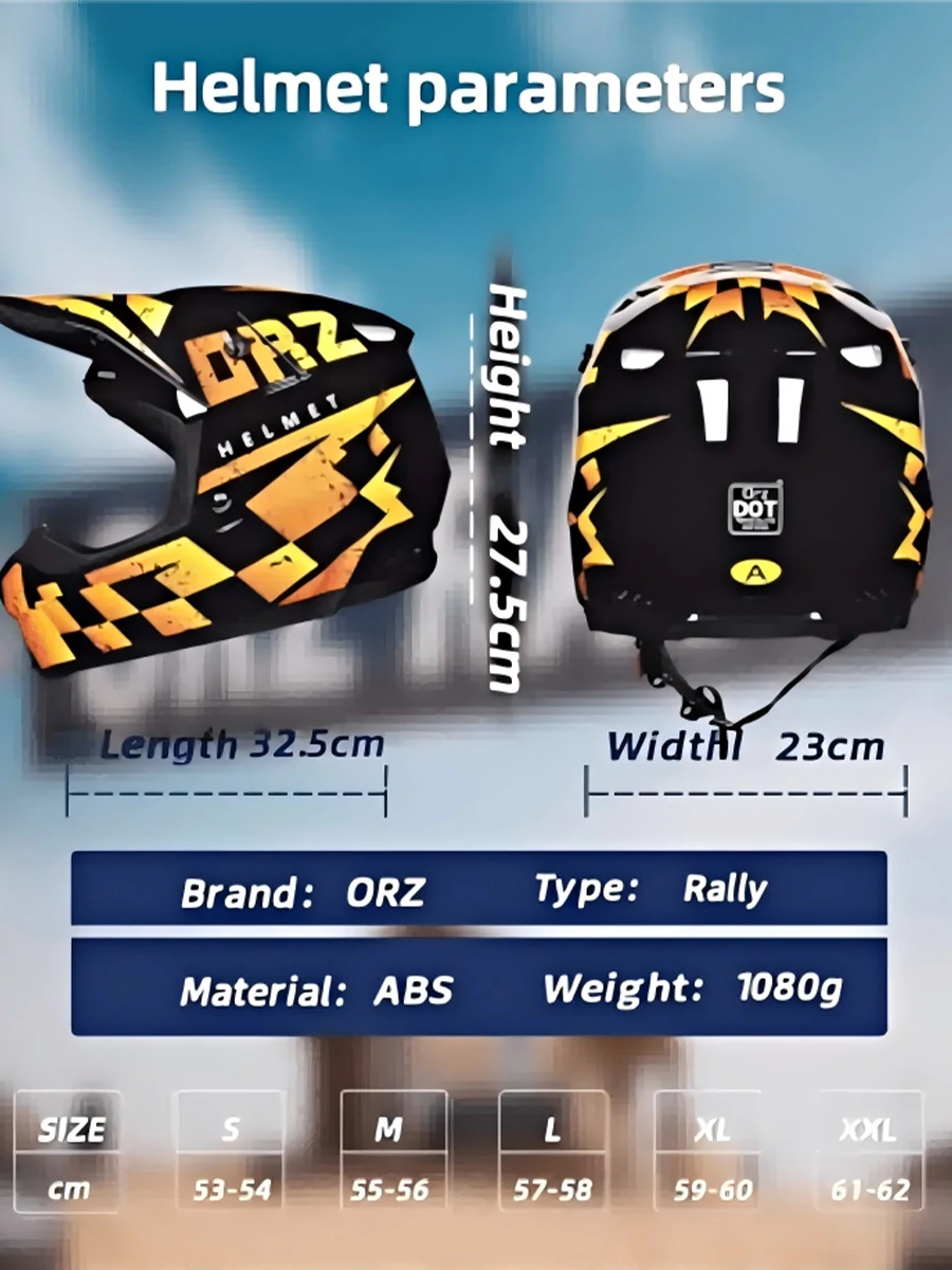 ORZ MH2026 Helmet Size Chart
