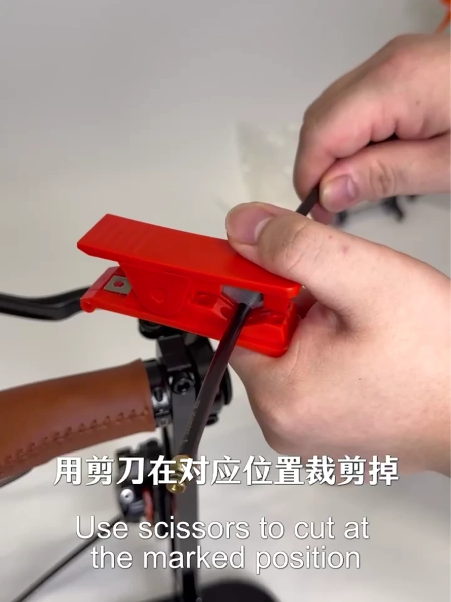 Cutting XOD hydraulic brake hose to the required length