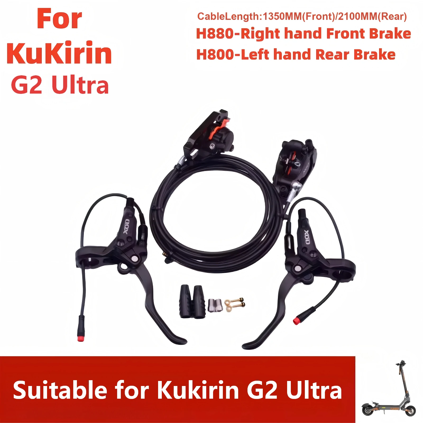 XOD H800/H880 Hydraulic Brake Upgrade Kit for KuKirin Scooters