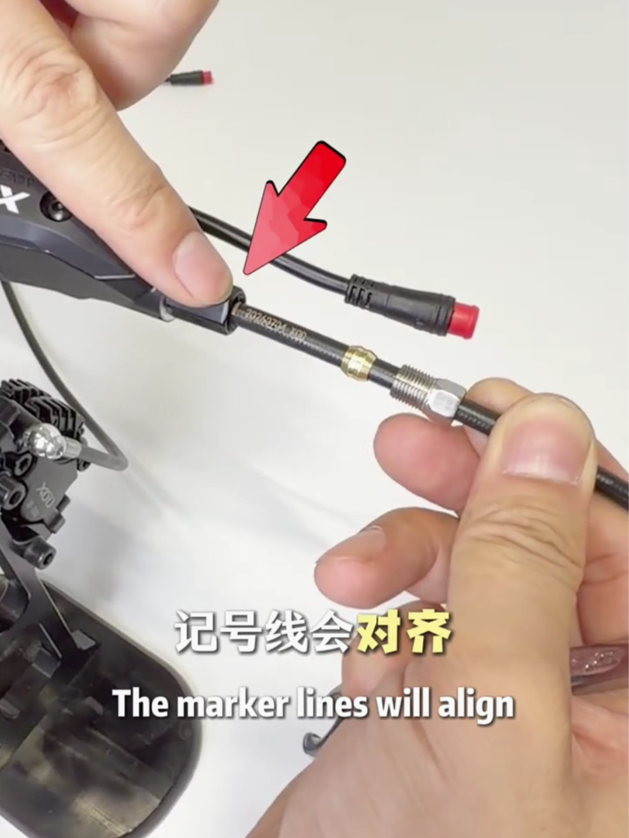 XOD split connection hydraulic hose for easy electric scooter routing
