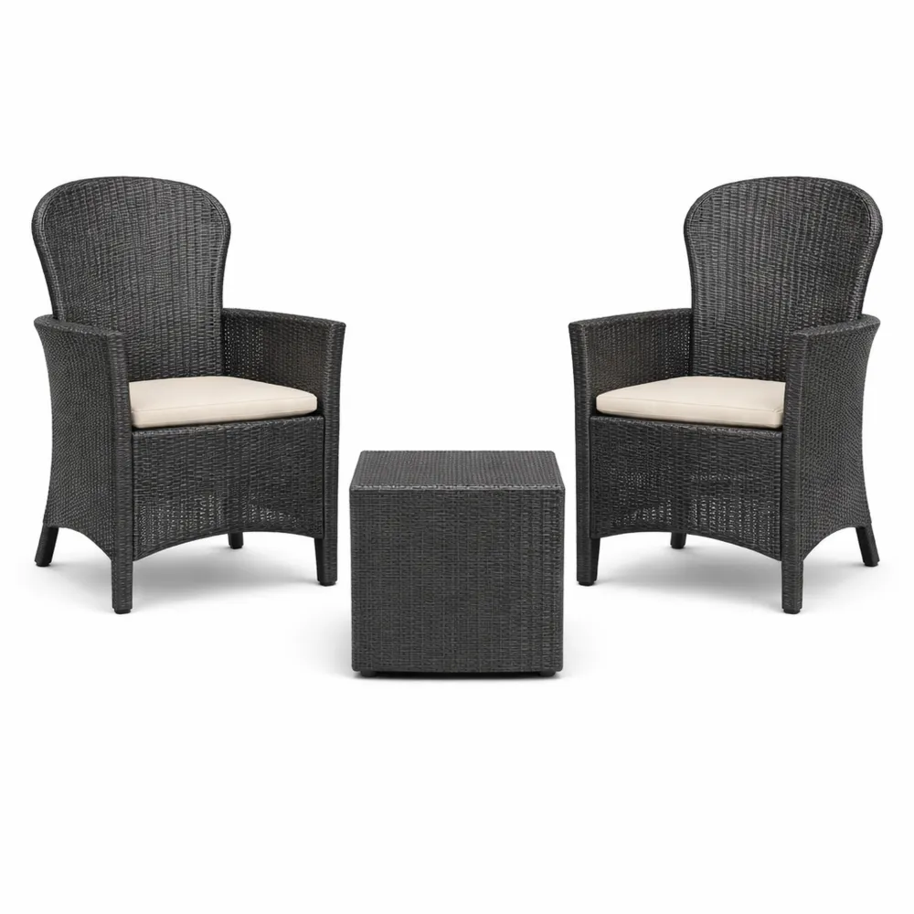 Set Arredi da Giardino Antracite con Cuscini